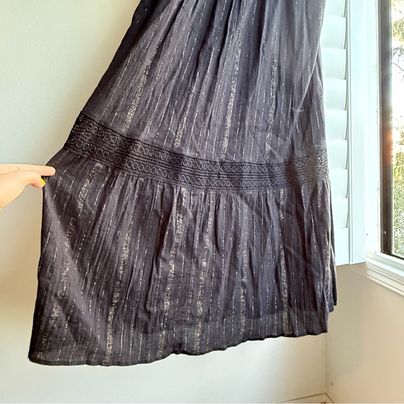 Maeve Anthropologie 'Abilene' Crochet & Metallic Maxi Dress size XS - Picture 11 of 11